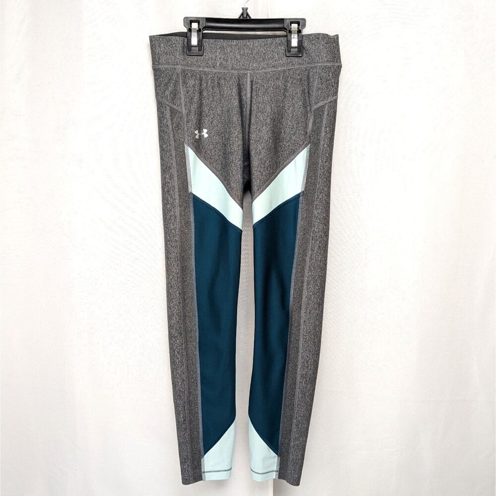 Under Armour Leggings Women's Size Small Gray Blue Yoga Pants Compression